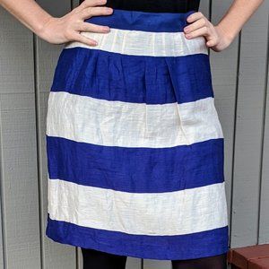 Ann Taylor Loft Women's Linen Blend Striped Skirt